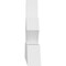 Ekena Millwork Richland Architectural Grade PVC Gable Bracket, 84"W x 21"H x 4"D x 6"F, 6/12 Pitch GBP084X21X0406RIC00 - alternate 2